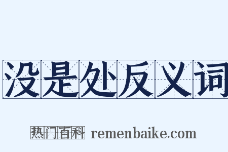 没是处反义词是什么意思的图片